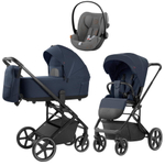 Коляска Carrello Alfa CRL-6522 2025 Cybex Cloud G i-Size Lava Grey 3 в 1 Denim Blue