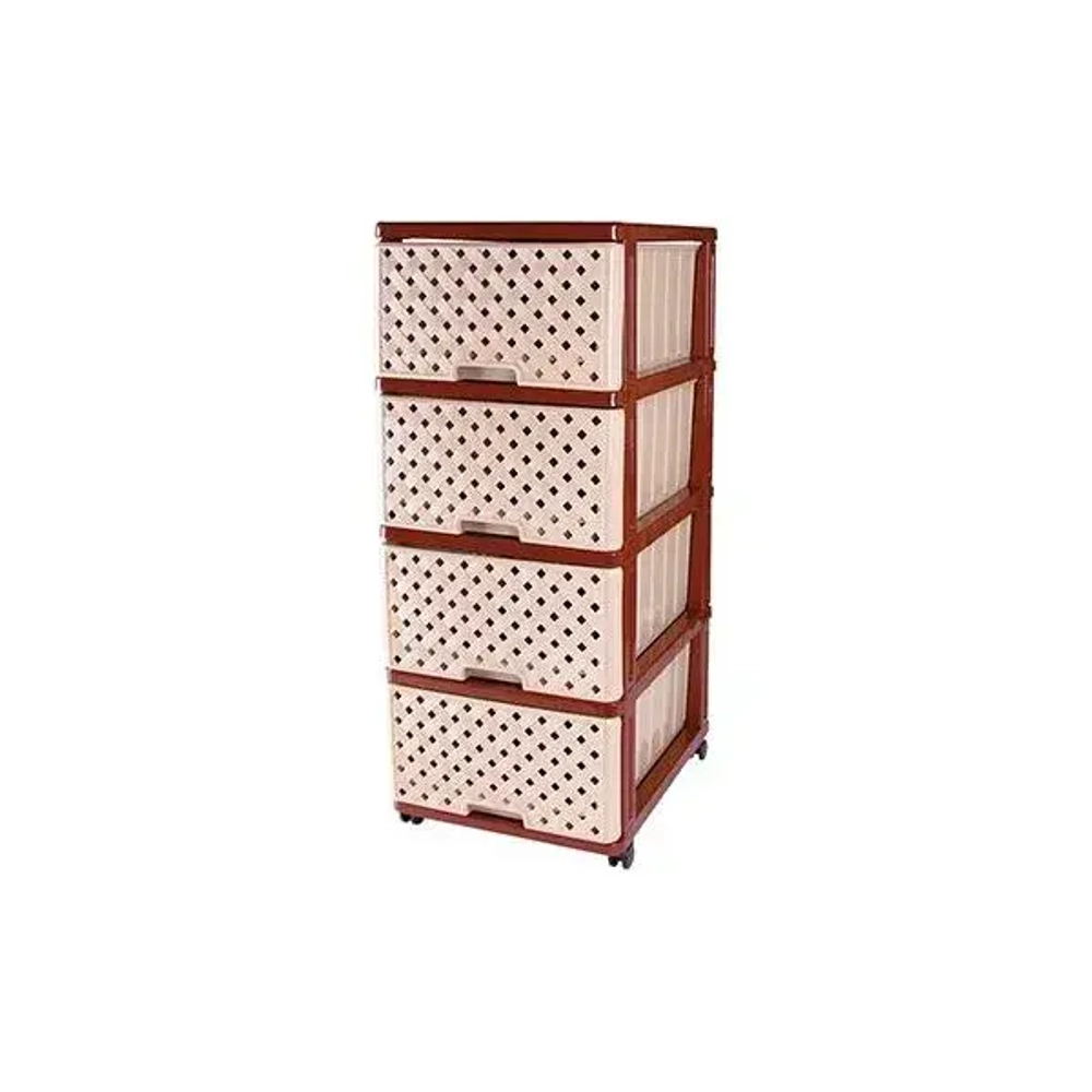 Комод 4-х секционный СЕТКА бежевый