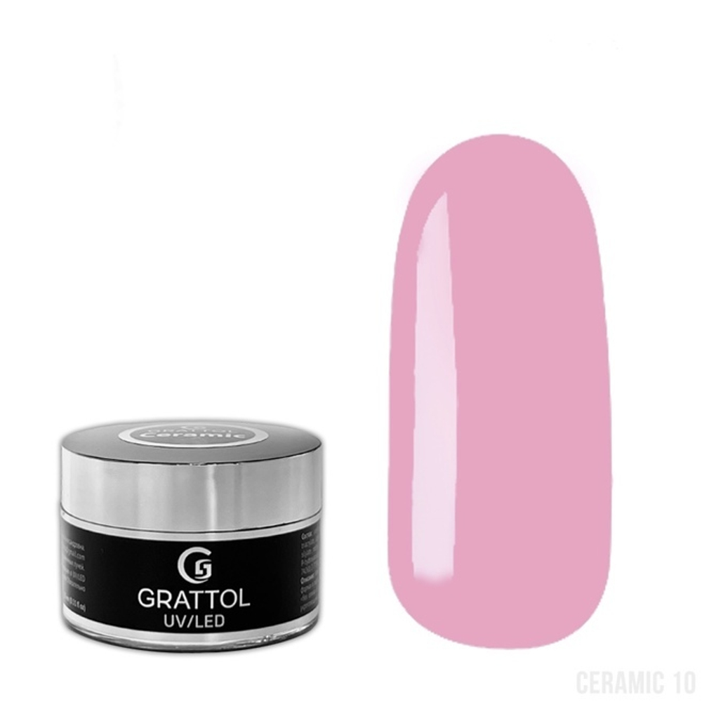 Grattol Camouflage Gel Ceramic 10 - Гель камуфлирующий, 15 мл