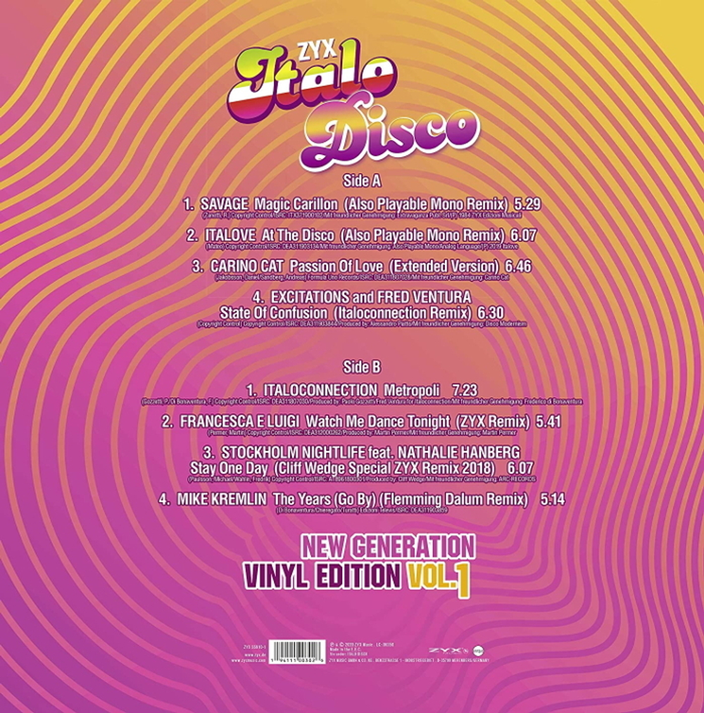Сборник / ZYX Italo Disco: New Generation Vol.1 (LP)