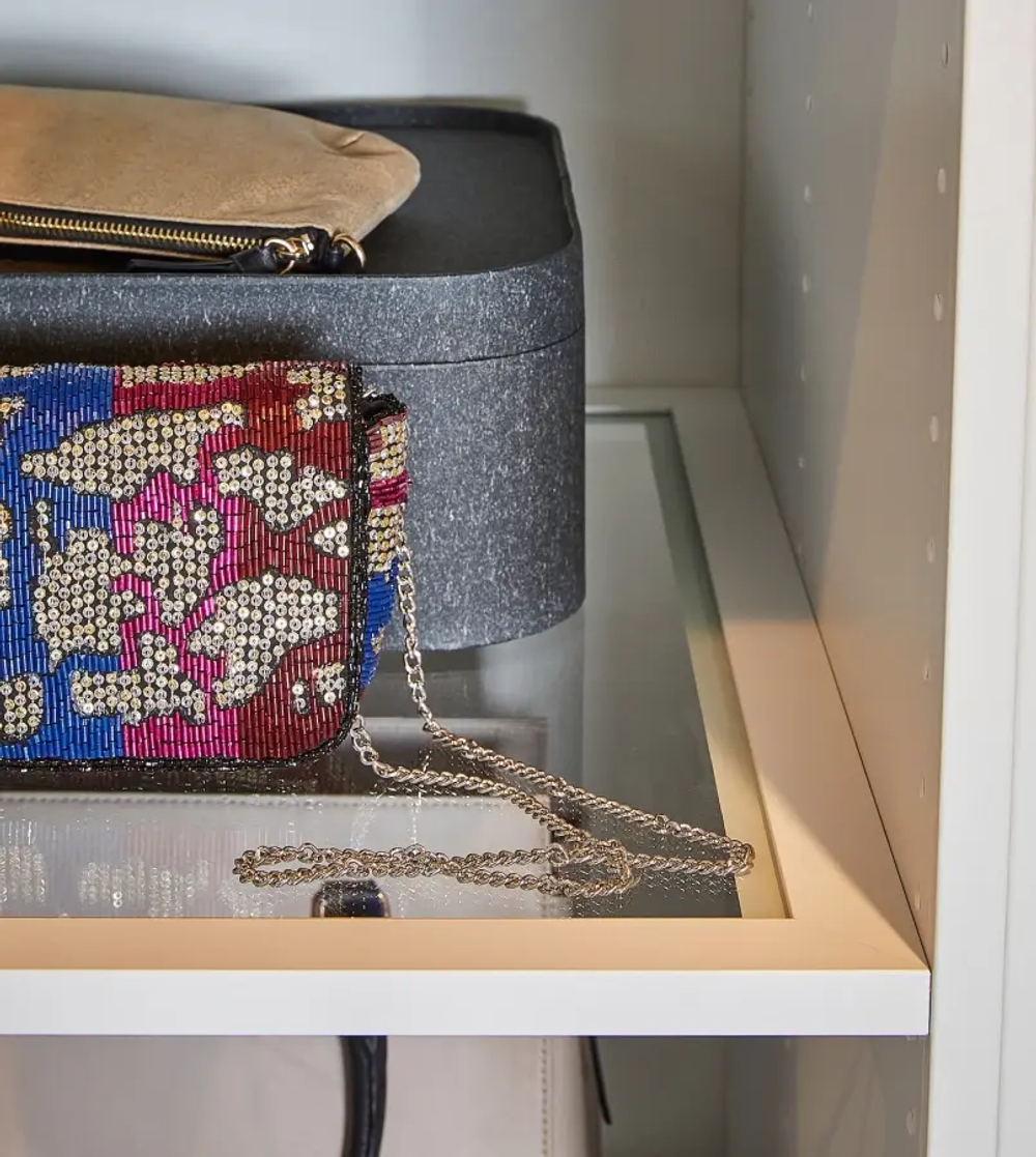 Полка стеклянная - IKEA KOMPLEMENT, 100x58 см, белый КОМПЛИМЕНТ ИКЕА