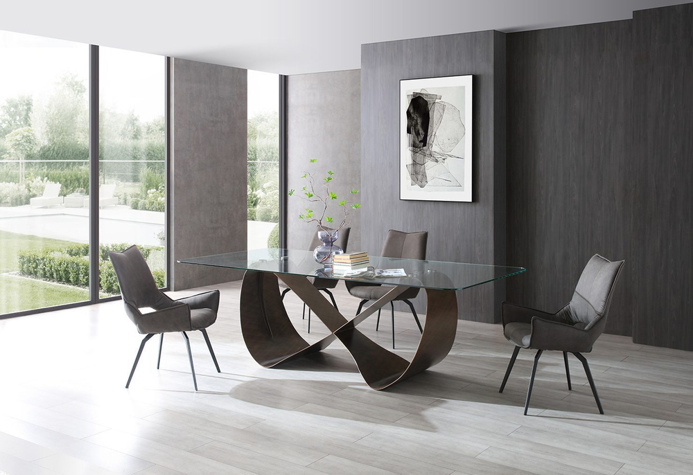 Стол DT9305FGI (240) прозрачный /бронзовый