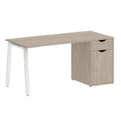 Home Office Стол письменный VR.SP-3-158.1.A Дуб Аттик/Металл Белый 1580*720*750