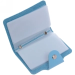 Визитница «Visit design», цвет голубой, количество листов 12, на 24 визитки, 10,3*8 см