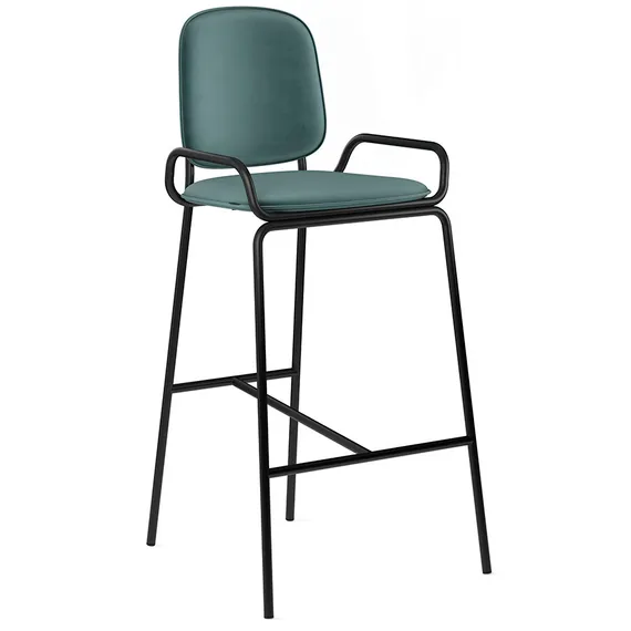 Барный стул Ror, 2 Frame, зеленый велюр