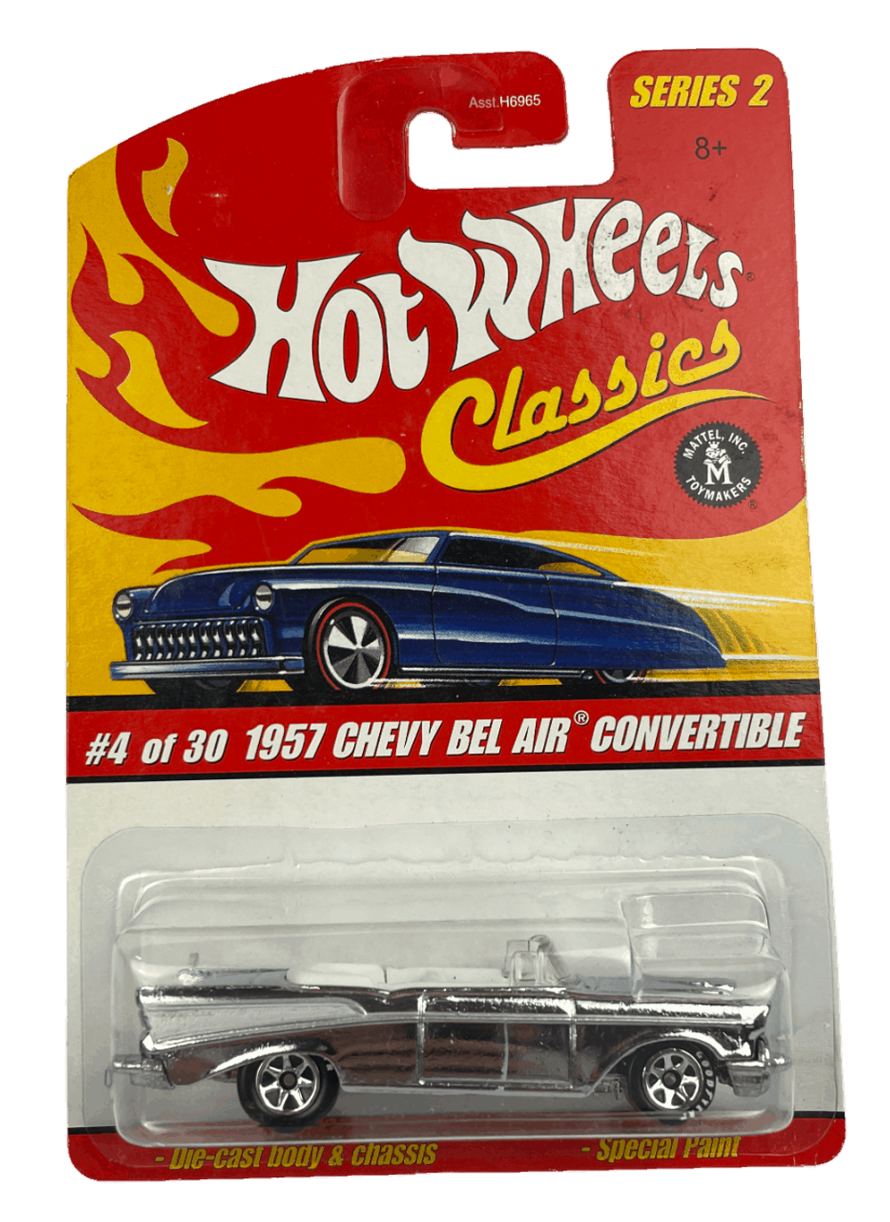 Hot Wheels Classics Series 2: 1957 Chevy Bel Air Convertible (ZAMAC) (#4 of 30) (2006)