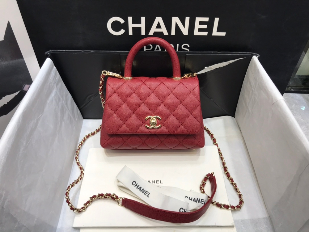 Chane1 Coco Handle Bag 19 cm