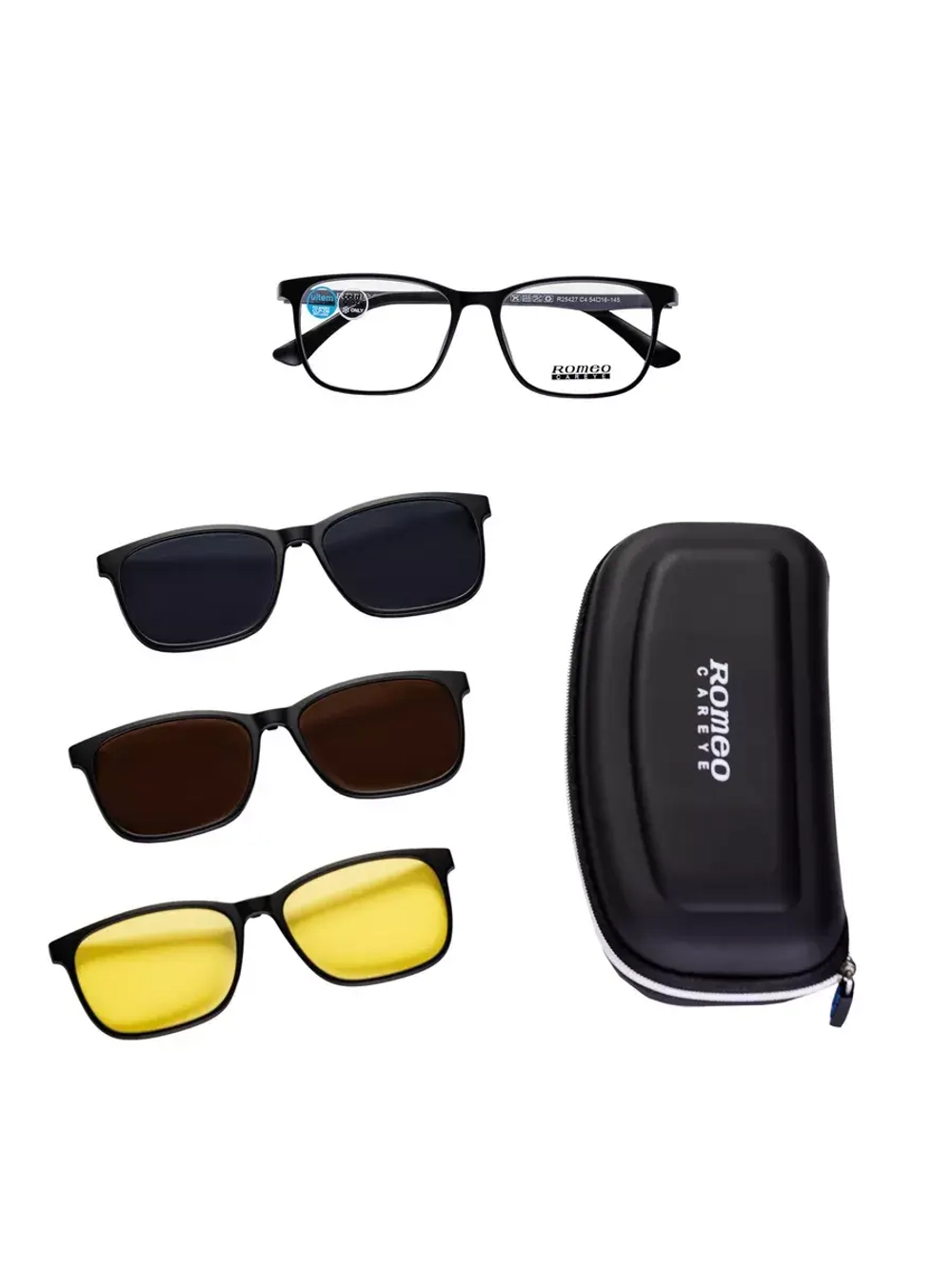 Оправа для очков с магнитными накладками 4в1