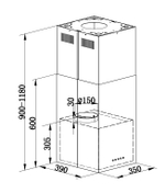Кухонная вытяжка MAUNFELD Bath Light Isla 35 нержавеющая сталь