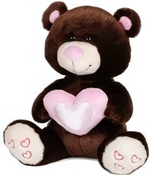 Мишка Влюбленный, коричневый 22см. MAXITOYS