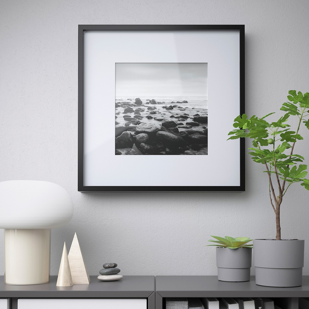IKEA SANNAHED  (ИКЕА САННАХЕД)  -  Рамка, черная, 50x50 см