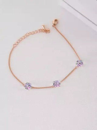 Браслет Миражи с сиреневыми кристаллами Swarovski