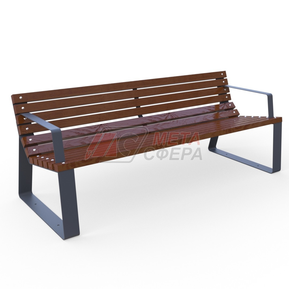 Скамейка Брюссель Line с подлокотниками