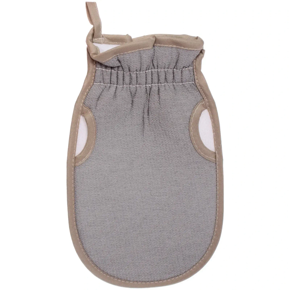 Мочалка - варежка скрабирующая «Premium - Paradise», цвет серый, 22*14см (ZIP пакет)