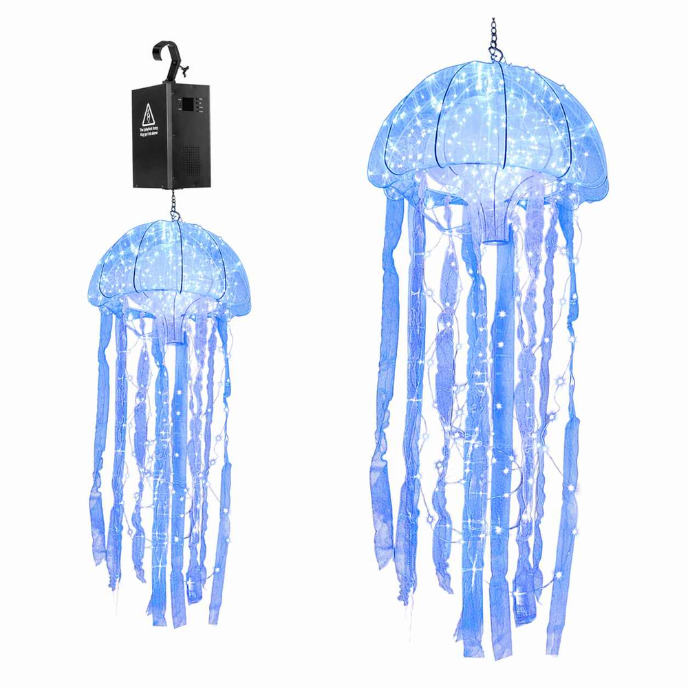 Kinetic Jellyfish 40×100 см — кинетическая медуза с одной лебёдкой Warm White