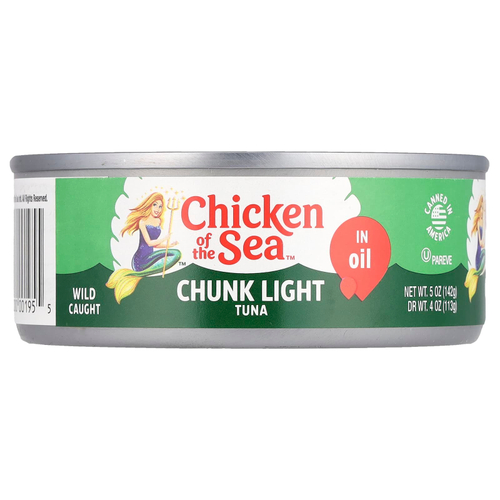 Chicken of the Sea, Кусочки светлого тунца в масле, 142 г (5 унций)