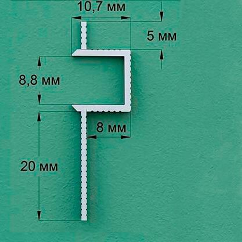 Laconistiq Теневая рейка (8,8х10,7х3000мм). Черная матовая. Алюминий