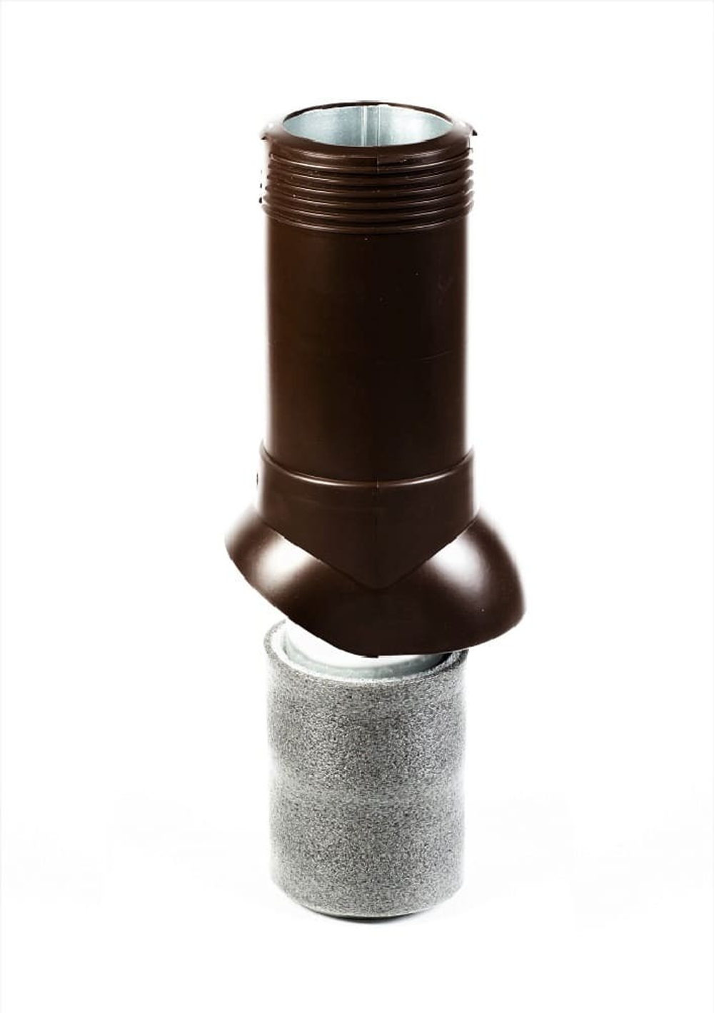 Вентиляционный выход изолированный D125/160 утепленный, высота H-500, коричневый