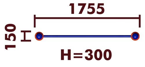 Перекладина для отжимания 25039 для выполнения нормативов (сборка на хомутах)