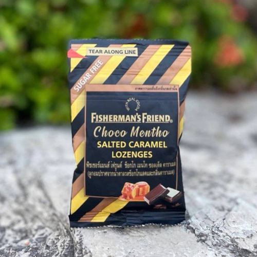 Освежающие пастилки без сахара карамельные леденцы с шоколадом Choco Mentho Salted Caramel Lozenges Fisherman's Friend