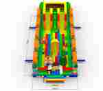 Коммерческий надувной батут «Страна Сафария» с крышей 14*7*6 м