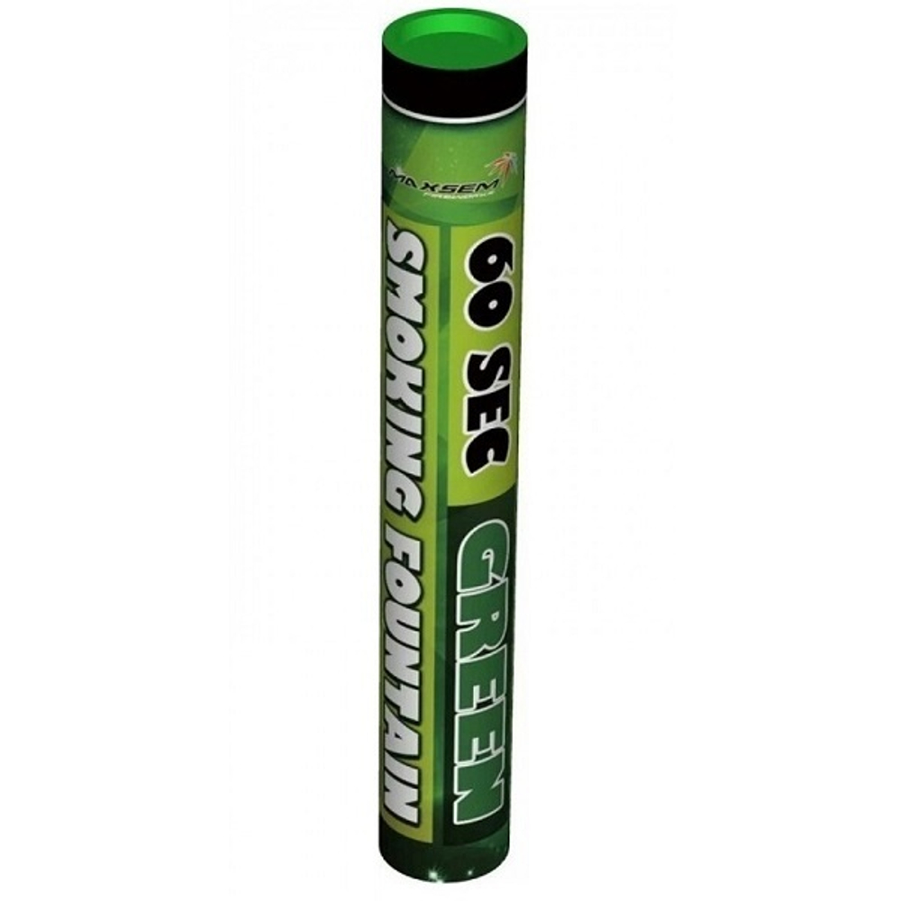 Дым цветной SMOKING FOUNTAIN GREEN ЗЕЛЕНЫЙ 1" 60секунд