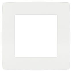 Рамка для розеток и выключателей ЭРА Серия 12 12-5001-01М на 1 пост, белый матовый