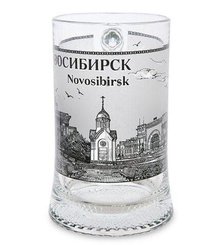 Народные промыслы ЯЛ-15-08 Кружка пивная «Новосибирск» 0,5 л. (стекло)