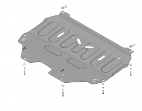 Защита картера двигателя, КПП (2 мм, сталь) для Peugeot 308 хетчбек 2007-2014, Peugeot 308 универсал 2007-2011, Peugeot 3008 2009-2016, Citroen C4 седан 2013-, Citroen C4 Picasso 2007-2010, Citroen C4 хетчбек 2008-2018 Motodor.71604