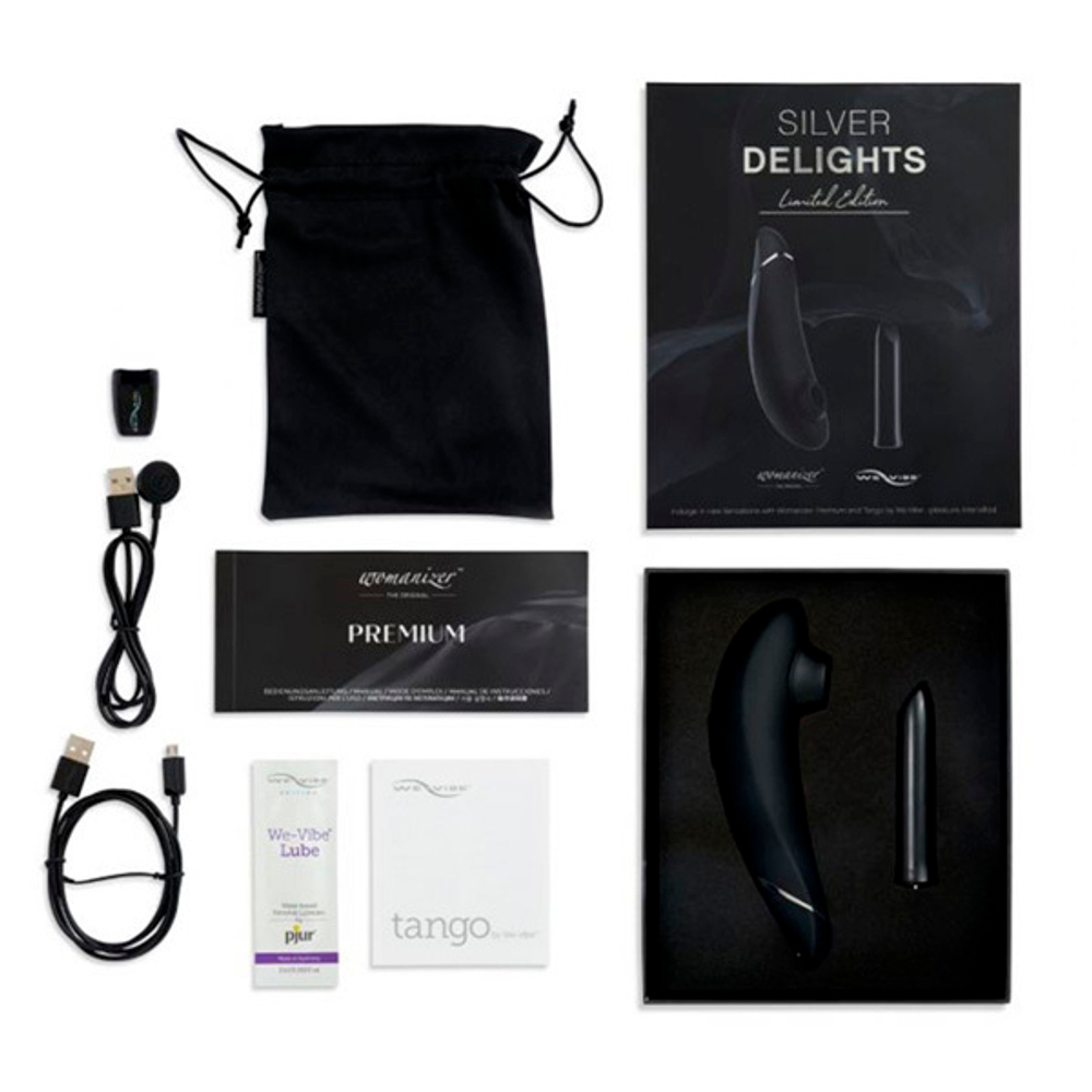 Набор Silver Delights: Womanizer Premium + We-Vibe Tango
