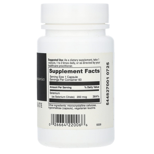 DaVinci Laboratories, Цитрат селена, 200 мкг, 60 капсул