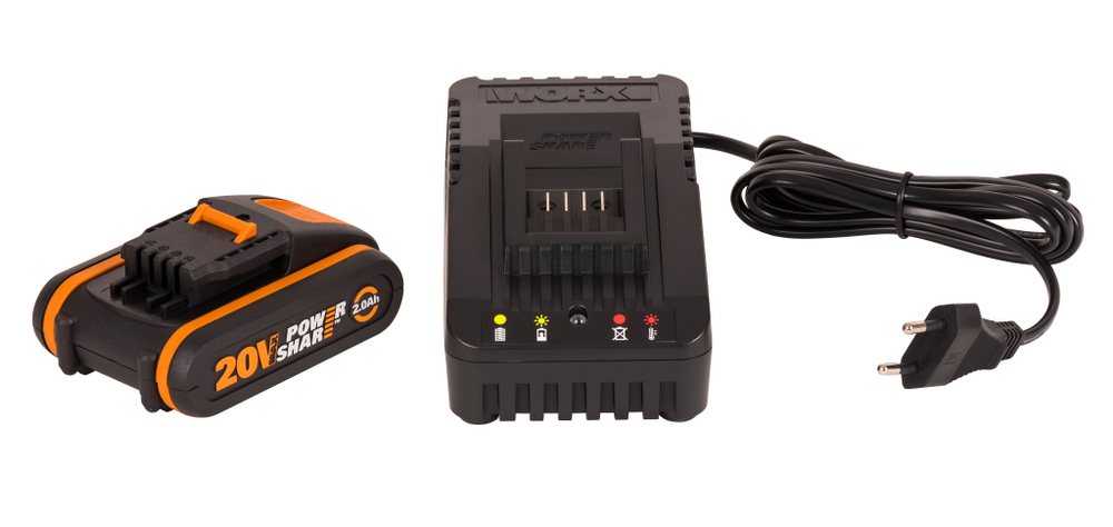 Комплект WORX WA3611: Двойное зарядное устройство WA3883