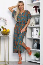 Платье Вистерия (лазурно-оранжевое) П13908-5М LT Collection