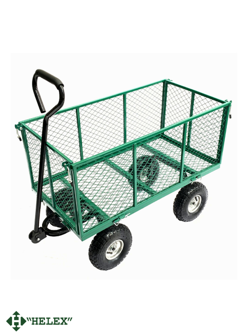 Садовая тележка 4-х колесная зеленая G203
