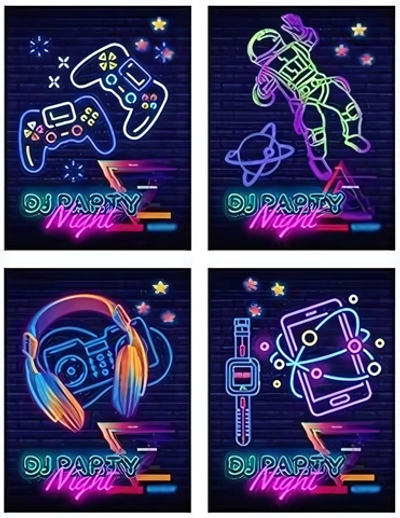 Блокнот А6 40л. на гребне Неоновый дизайн, ассорти (Проф-Пресс)