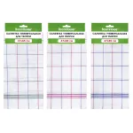 Салфетка универсальная, ХЛОПОК, 47х65 см, белая клетка, легкий цветной контур, ассорти, BOOMHOUSE (БУМХАУС), 700886