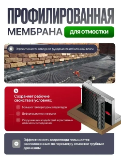 Профилированная мембрана Lite (1х20 м) шип 8 мм 450 г/м2