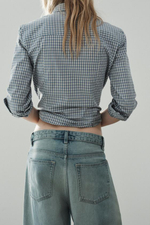 TRF СКЛАДНЫЕ ДЖИНСЫ С НИЖНЕЙ ЛИНИЕЙ ТАЛИИ - zara
