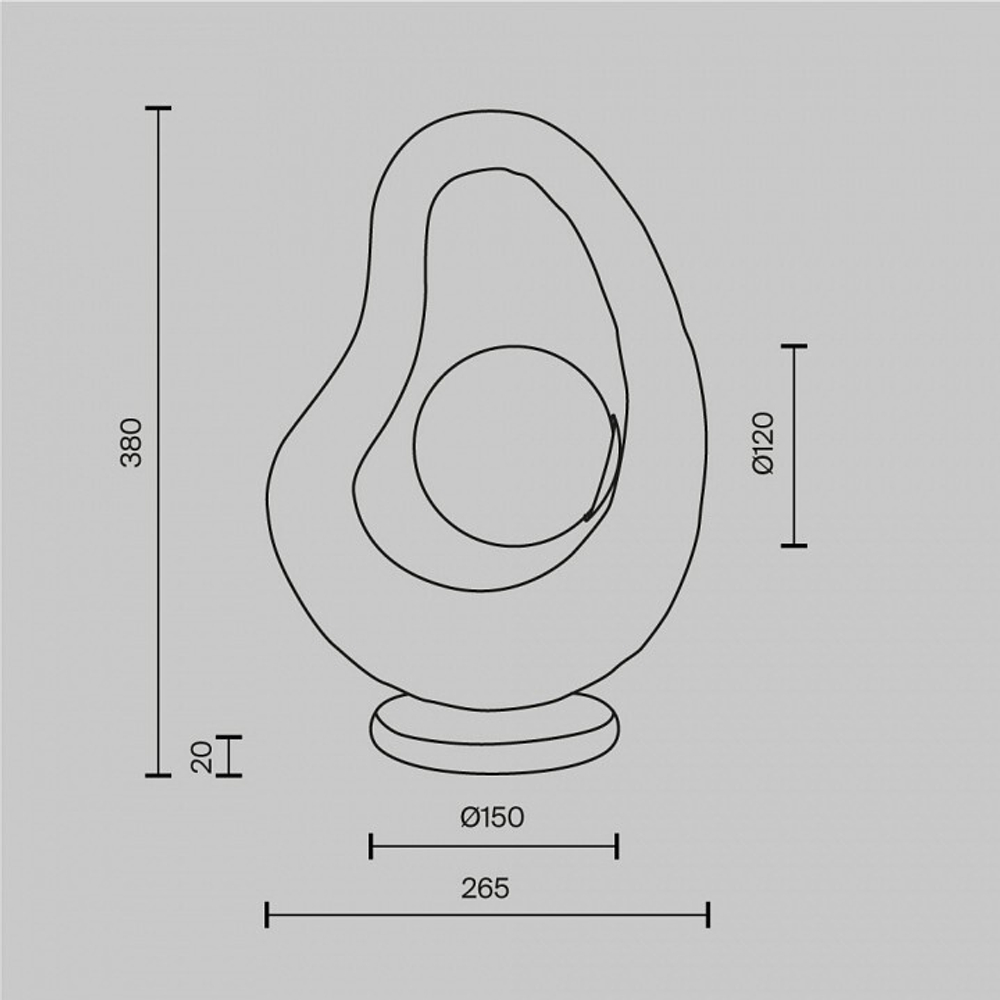 Настольная лампа декоративная Maytoni Opus MOD380TL-01GR