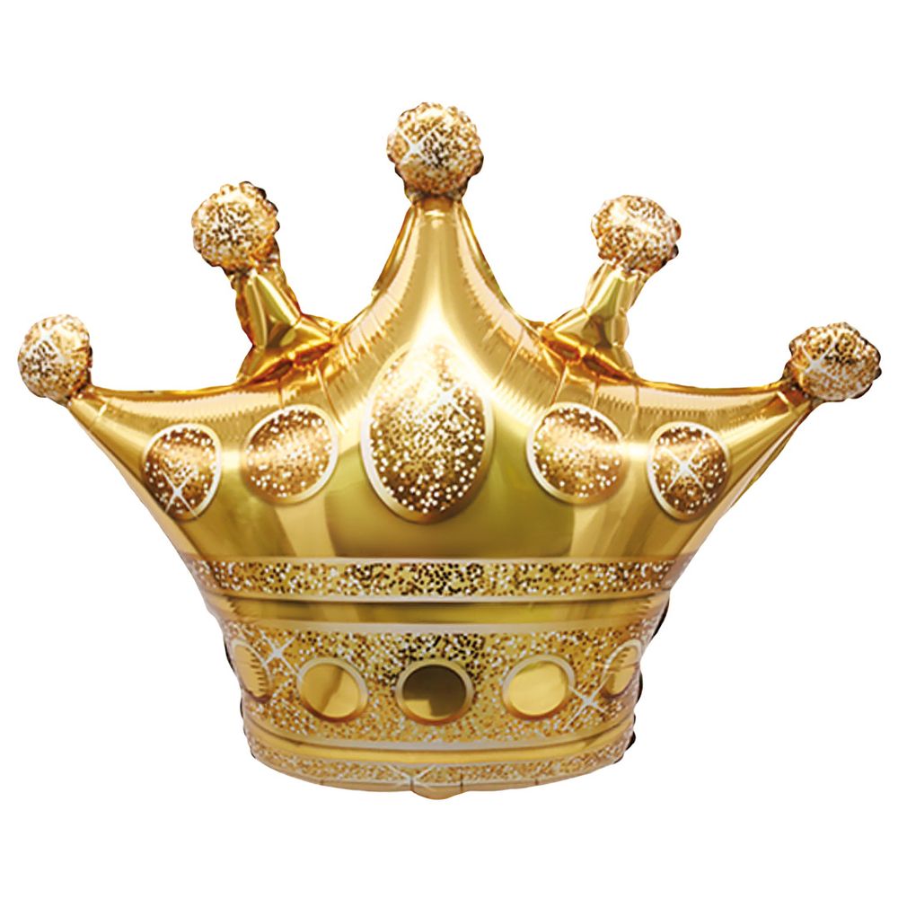 Шар (34&#39;&#39;/86 см) Фигура, Корона, Золото, 1 шт.
