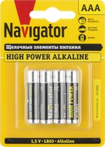 Элемент питания Navigator NBT-NE-LR03-BP4 94 751 (ААА) (уп/4шт)