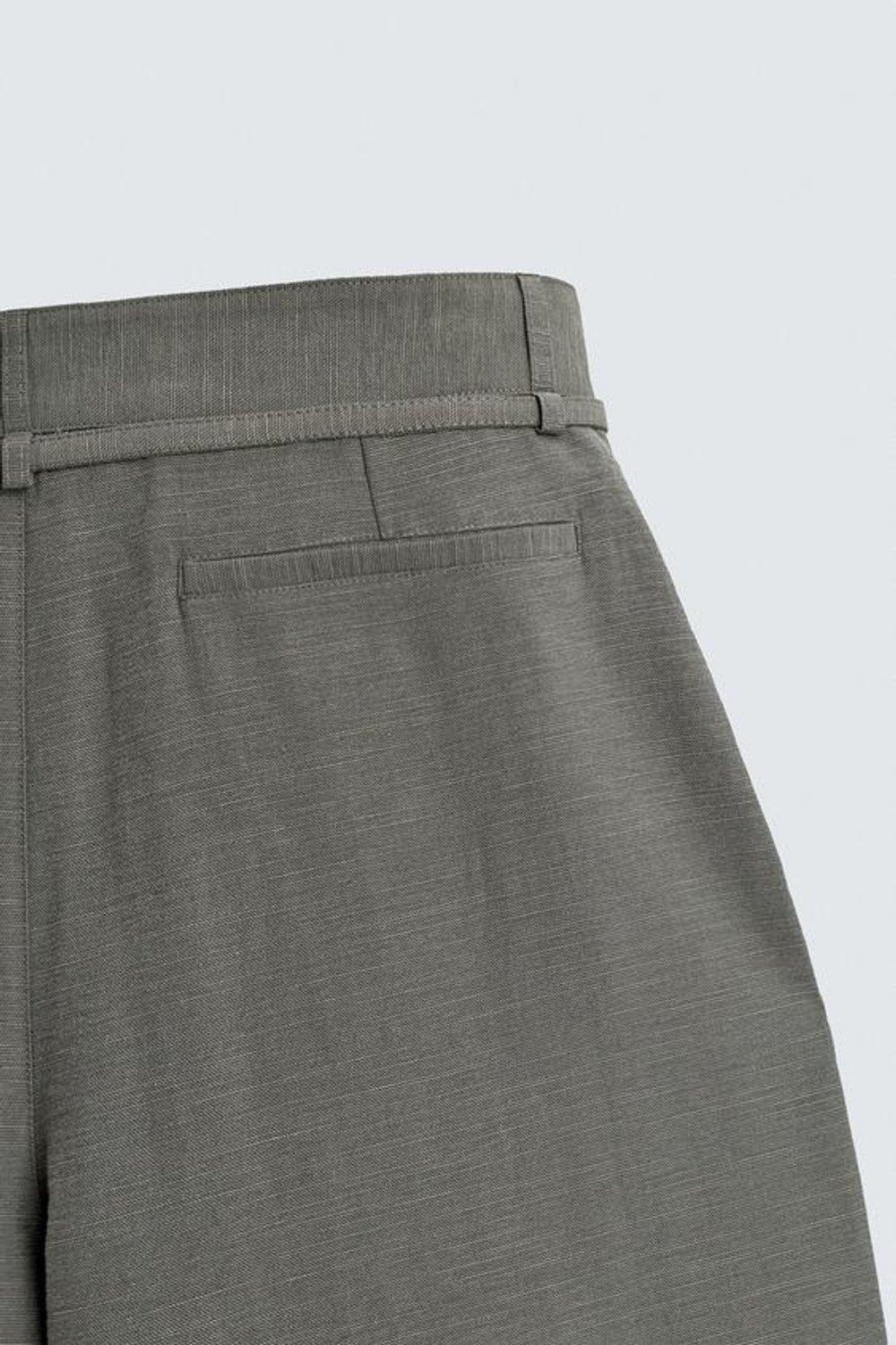 ZARA БРЮКИ BALLOON FIT С ЗАЩИПАМИ И ПОЯСОМ, АНТРАЦИТОВО-СЕРЫЙ