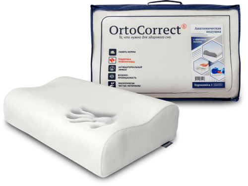 Анатомическая подушка OrtoCorrect Эргономичная Е2
