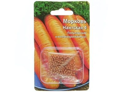 МОРКОВЬ гранул. Нантская 4 среднеспелый 300шт (10шт)