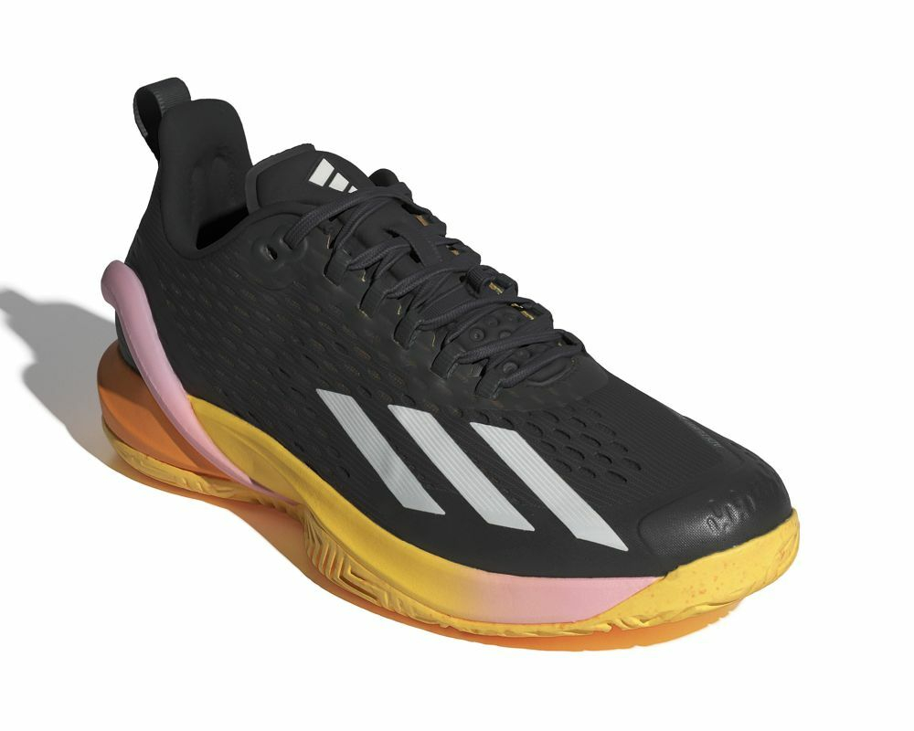 Мужские кроссовки теннисные Adidas Adizero Cybersonic M - black/orange/pink