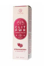 Стимулирующий бальзам для клитора Clit Pwr с ароматом клубники - 15 мл.