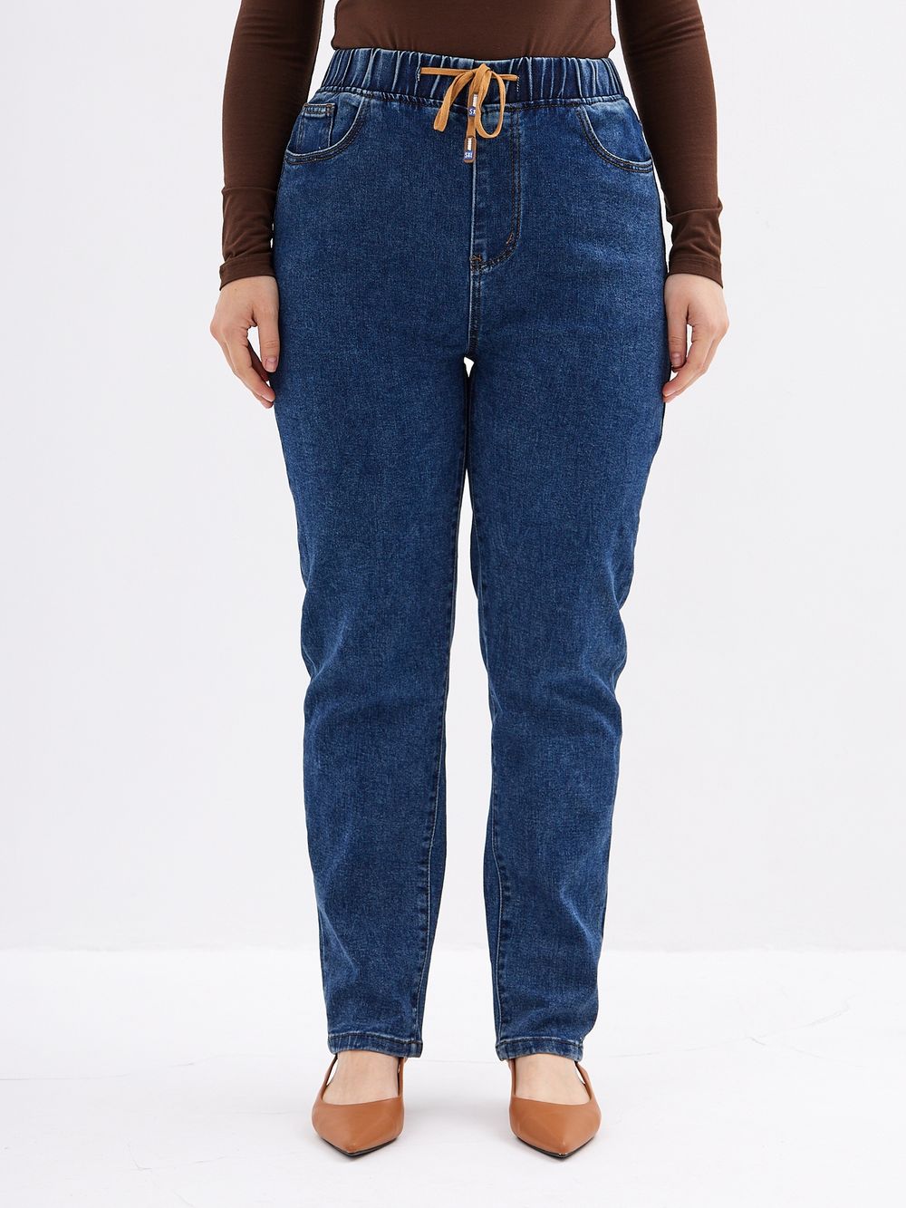 Джинсы на резинке больших размеров