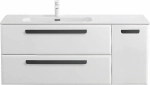 Тумба с раковиной Cezares ECO-CER-N 120 ECO-CER-N-1200-2C-1A-SO-BL белая глянцевая