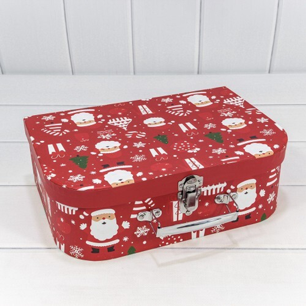 Коробка 30 х 21 х 9.6 см Набор 3 шт "Чемодан" (Красный)