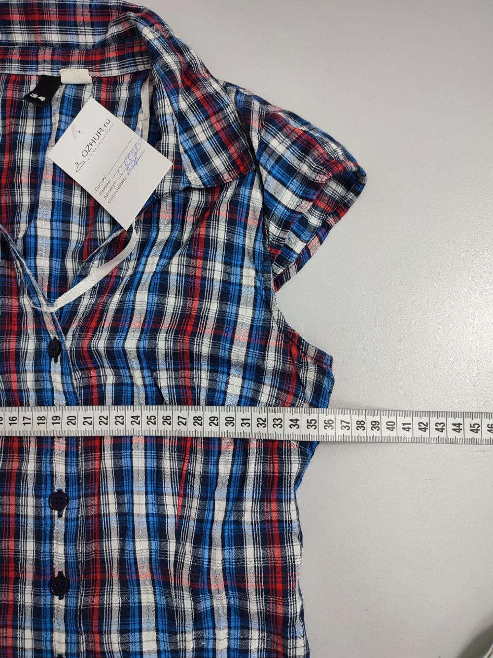 Рубашка в клетку 40 размер